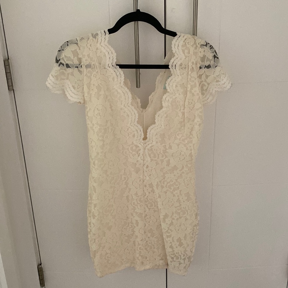UO Kimchi Blue Lace Mini Dress (s, cream/white)